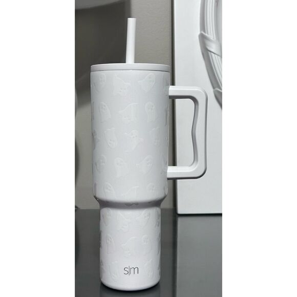 Simple Modern Halloween White Ghost 40oz Trek Tumbler - Picture 2 of 6